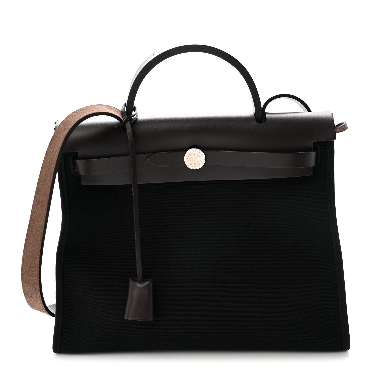 Hermes Hermes Toile Vache Hunter Herbag Zip 31 PM Ebene Black