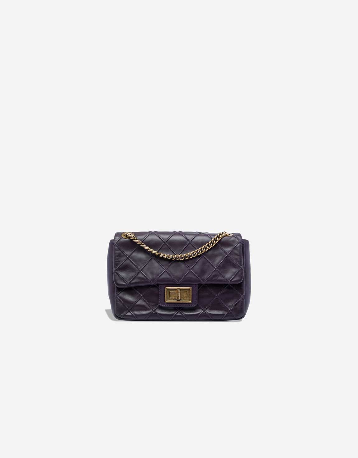 Chanel 
		2.55 Reissue 224 Calf Dark Purple    