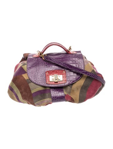 Suede Top Handle Bag