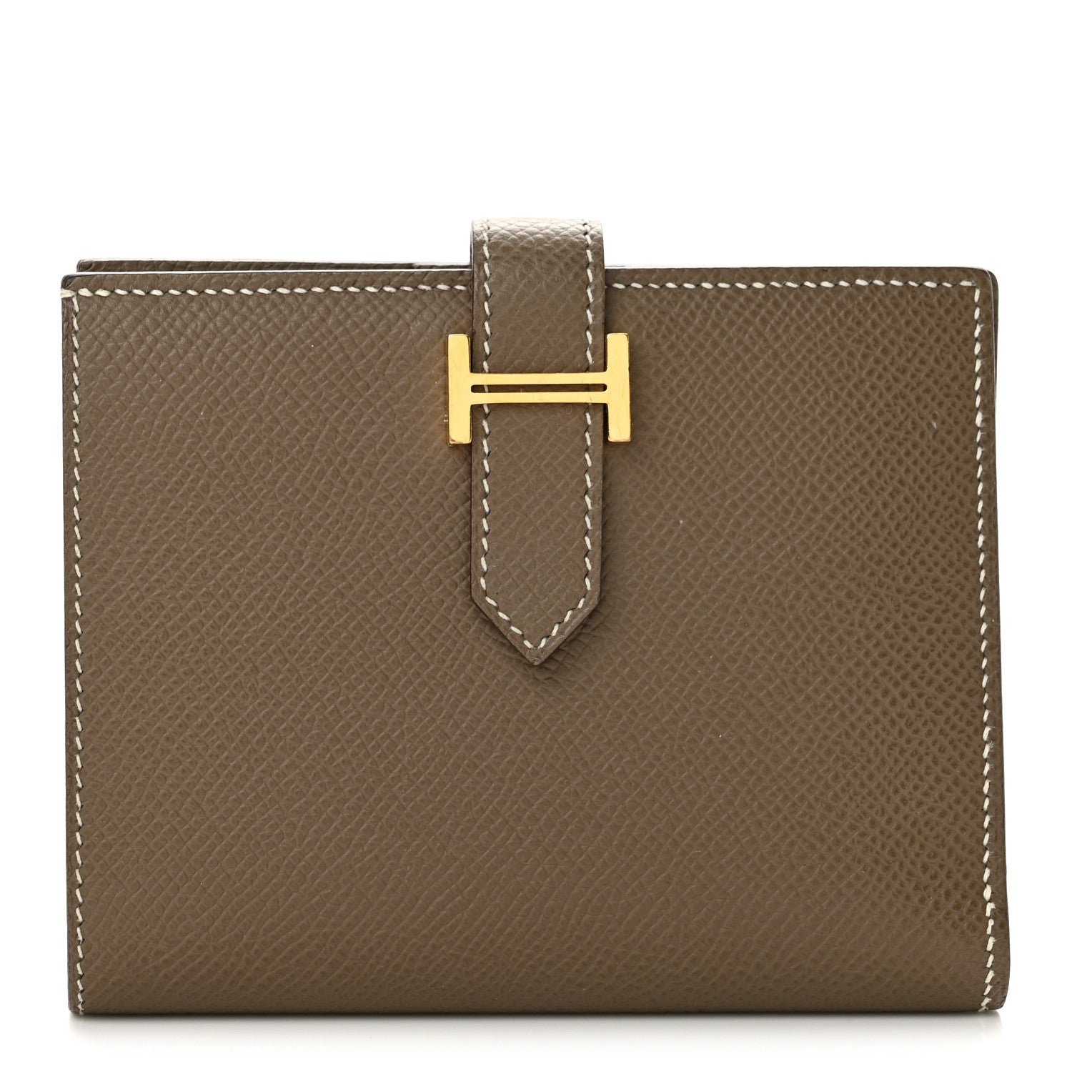 Hermes Epsom Bearn Compact Wallet Etoupe