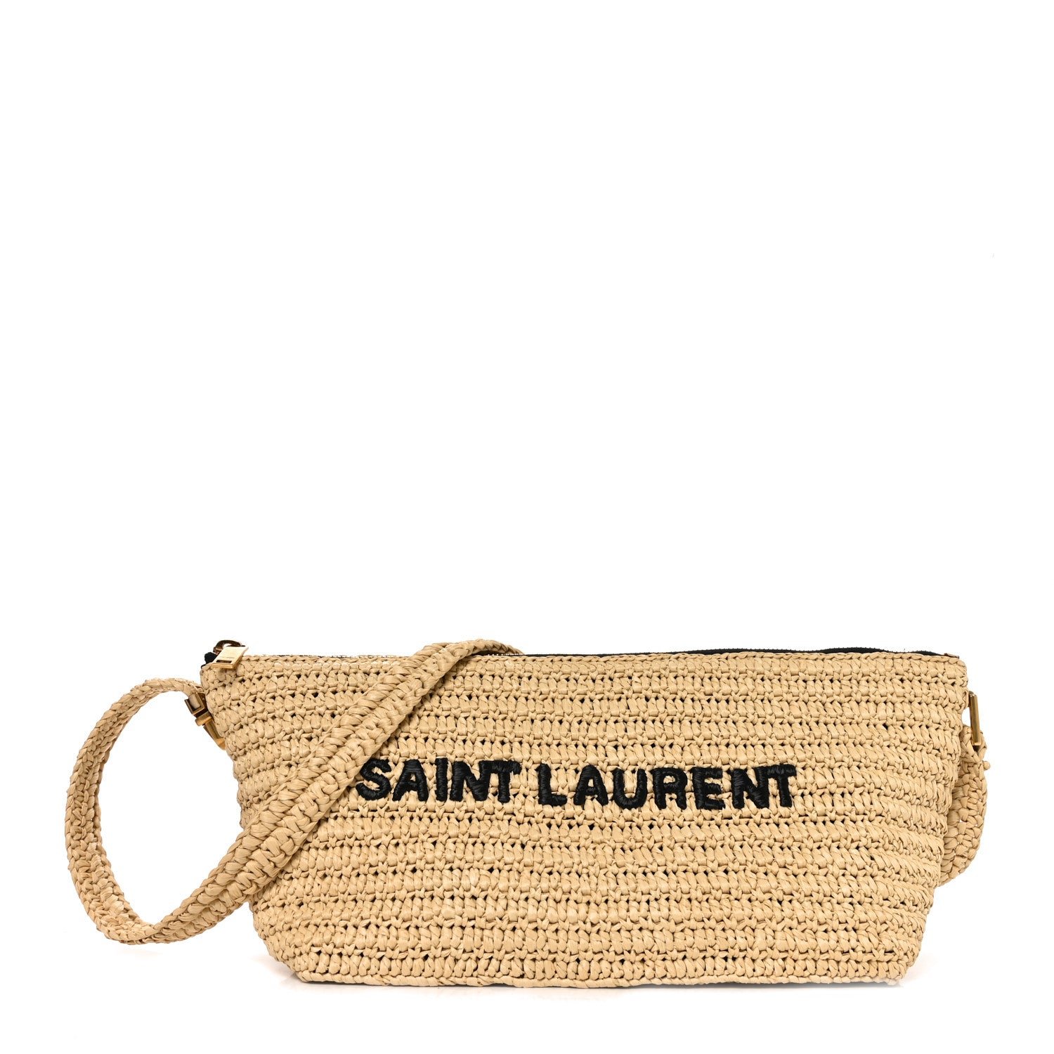 Saint Laurent Raffia Le Crossbody Naturel