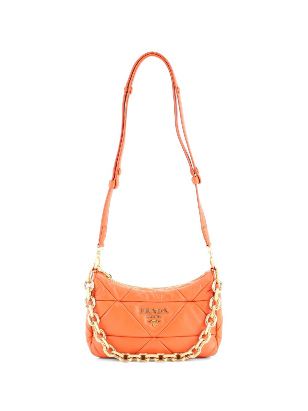 System Convertible Quilted Nappa Leather shoulder bag