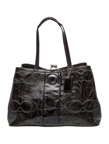 Patent Leather Top Handle Bag