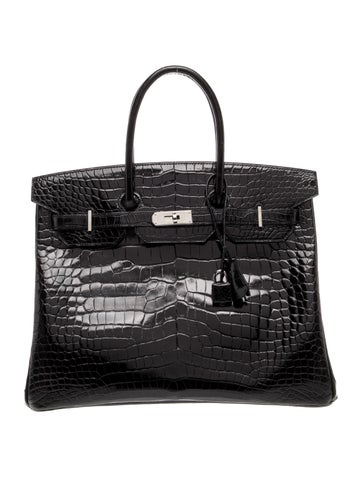 Shiny Porosus Crocodile Birkin 35