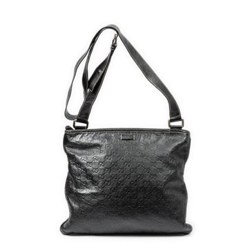 Leather Large Square Zip Messenger