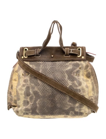 Embossed Leather Crossbody Bag