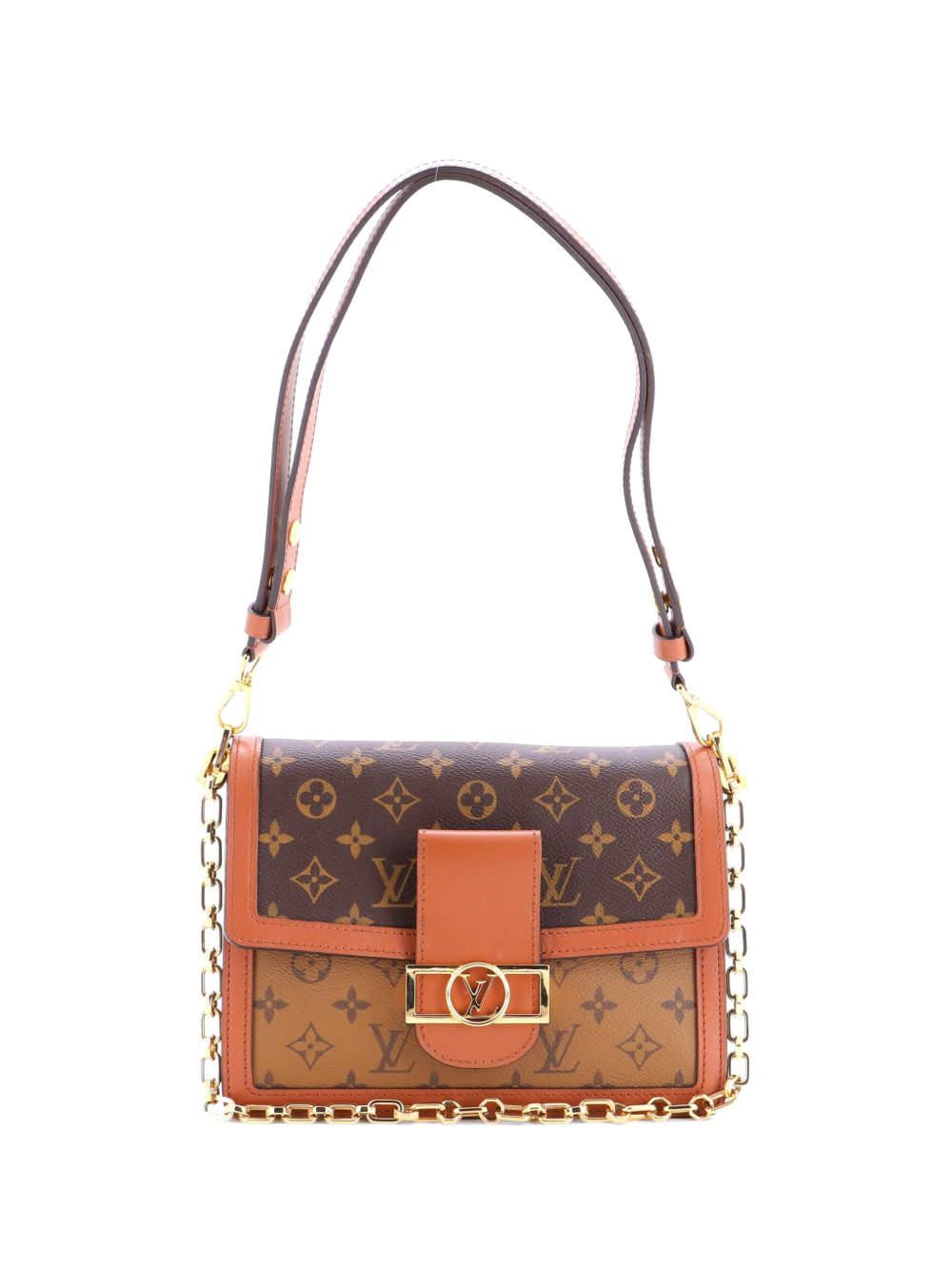 Dauphine Reverse Monogram Canvas MM shoulder bag