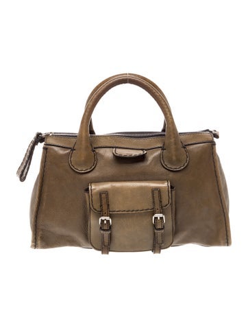 Leather Edith Handle Bag