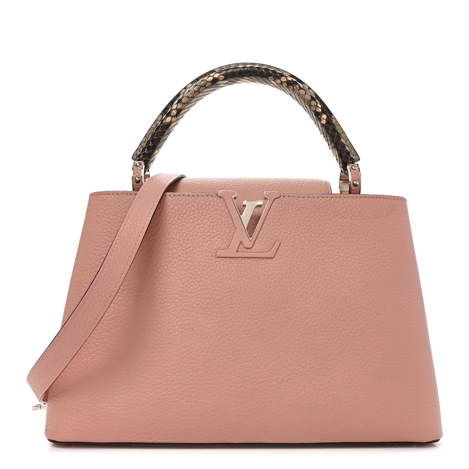 Louis Vuitton Taurillon Snakeskin Capucines PM Magnolia
