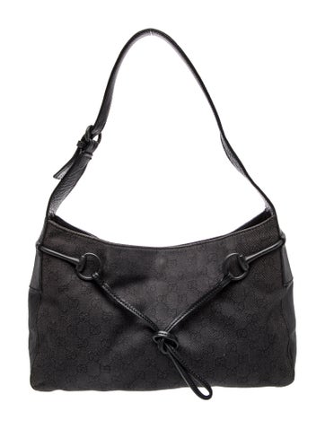 GG Denim Horsebit Hobo
