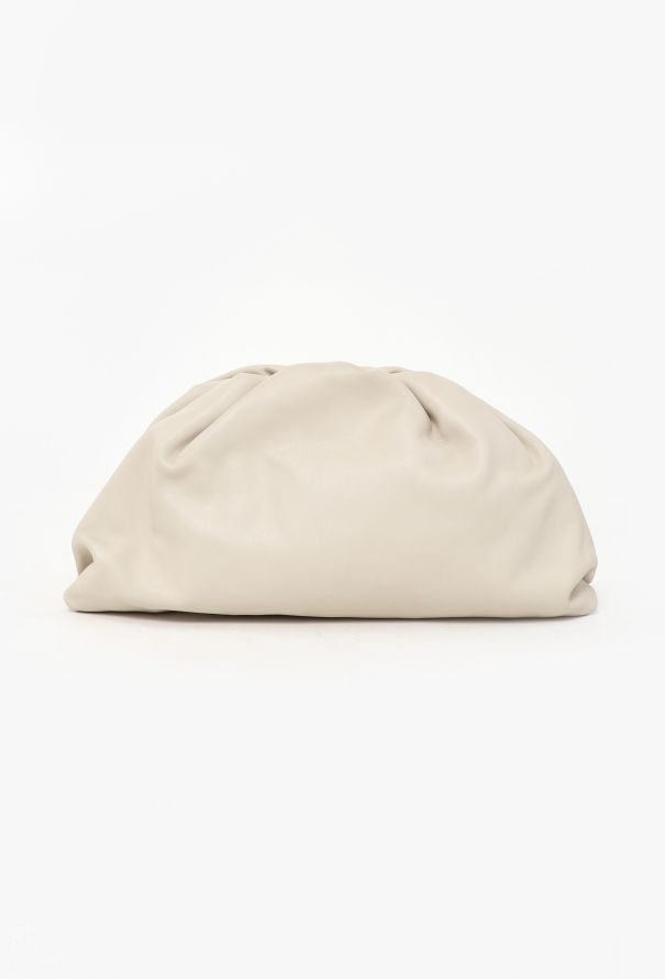 Bottega Veneta The Pouch Clutch Bag Off-white