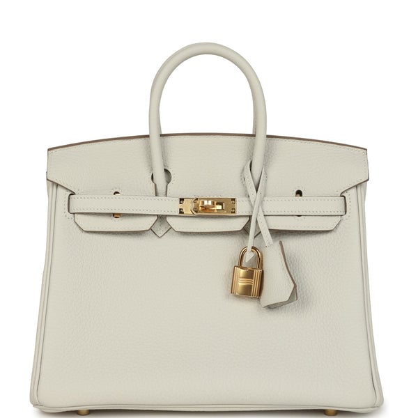 Hermes Hermes Birkin 25 Gris Pale Togo Gold Hardware