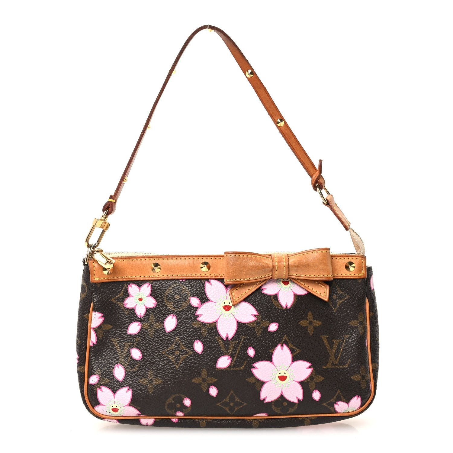 Louis Vuitton Monogram Cherry Blossom Pochette Accessories Brown