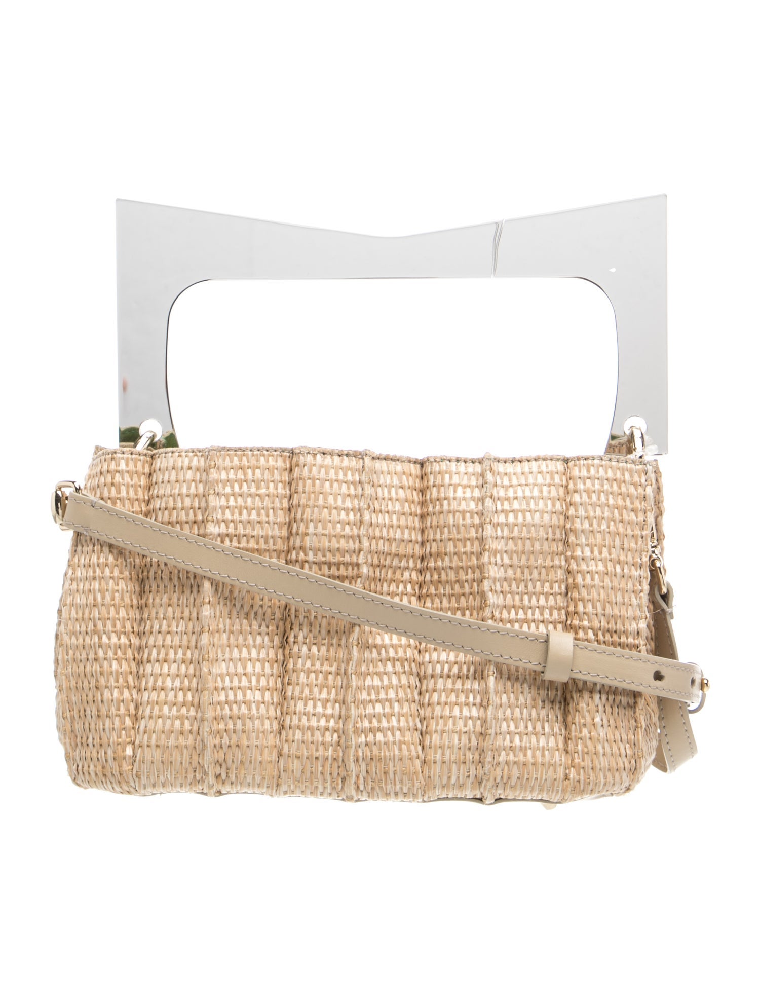 Sara Battaglia Raffia Crossbody Bag