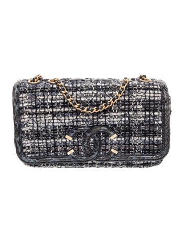 Small Filigree Tweed Flap Bag