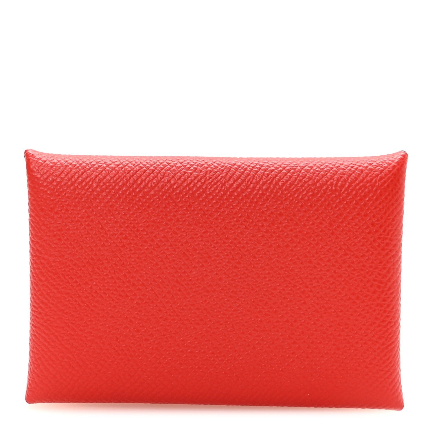 Hermes Hermes Epsom Calvi Card Case Rouge De Coeur