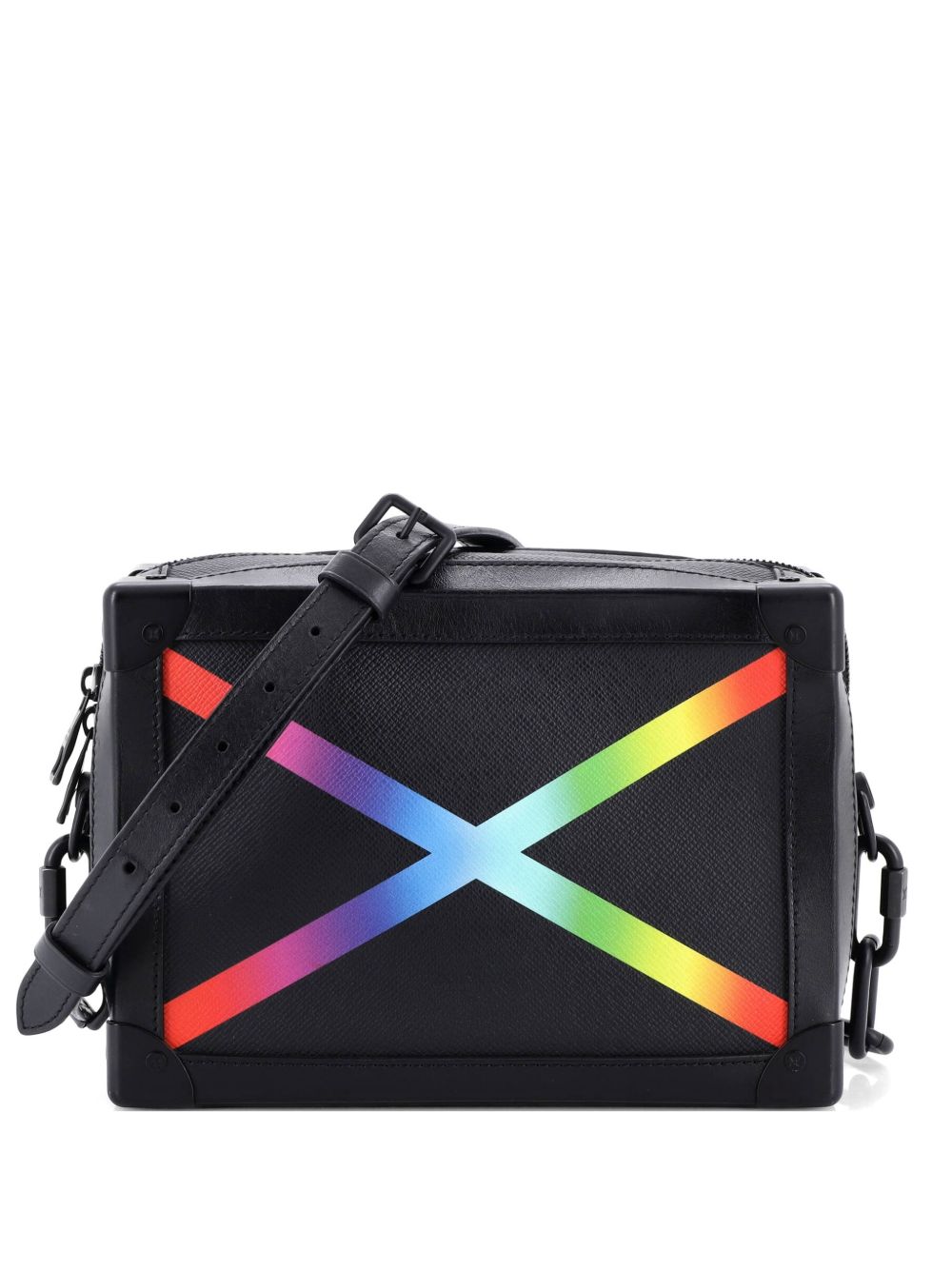 Soft Trunk Bag Rainbow Taiga Leather crossbody bag