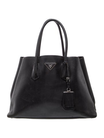 Enameled Metal Triangle Double Bag Large
