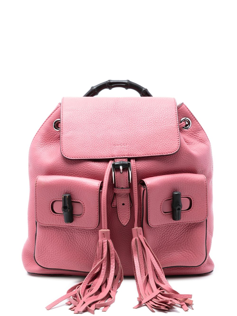 2016-2025 Leather Bamboo Tassel backpack