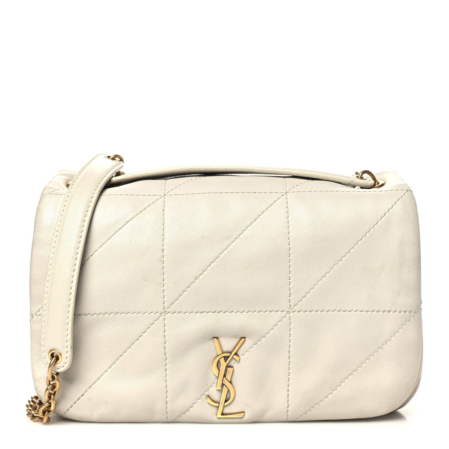 Saint Laurent Lambskin Matelasse Monogram Mini Jamie 4.3 Crema Soft