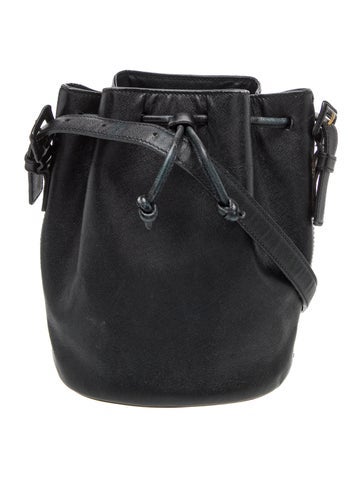 Saffiano Cuir Leather Bucket Bag