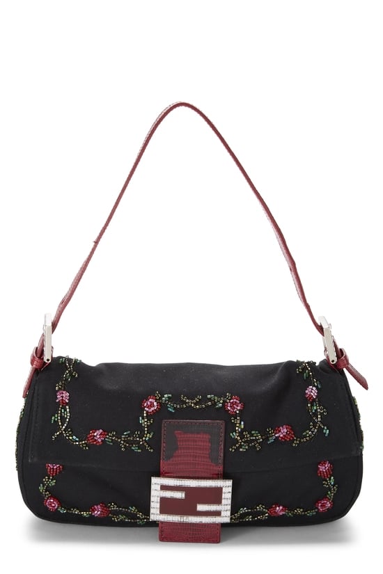 Black Embellished Baguette