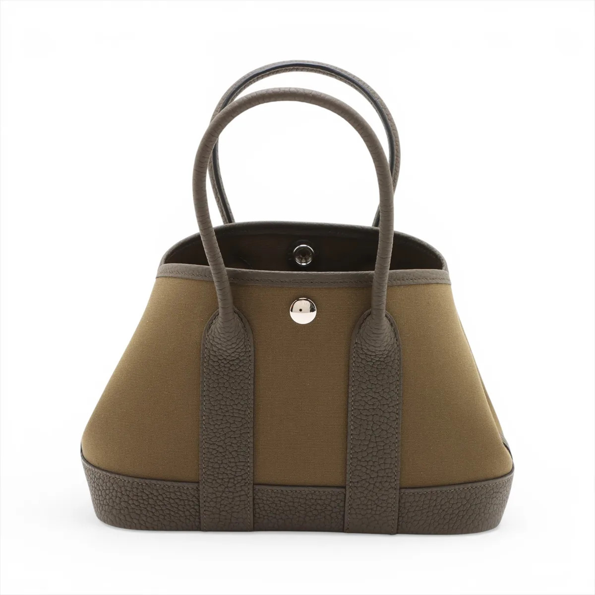 Hermès NEO GARDEN 23 Toile Officier × Negonda Khaki x olive green Silver Metal F