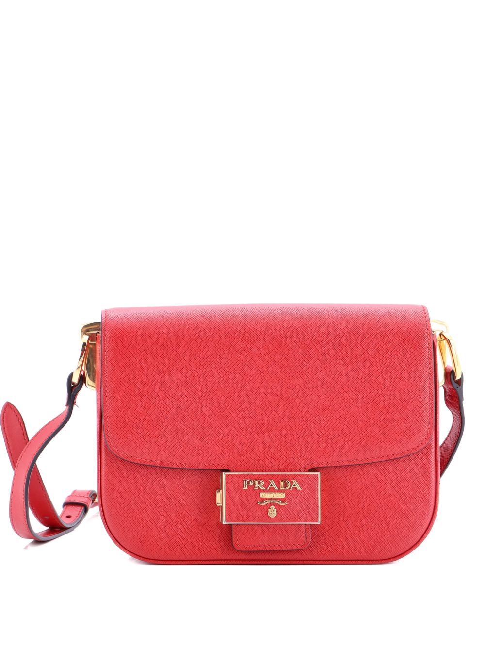 Embleme Flap Bag Saffiano Leather Small shoulder bag