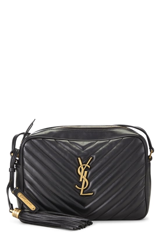 Black Quilted Calfskin Lou Camera Bag