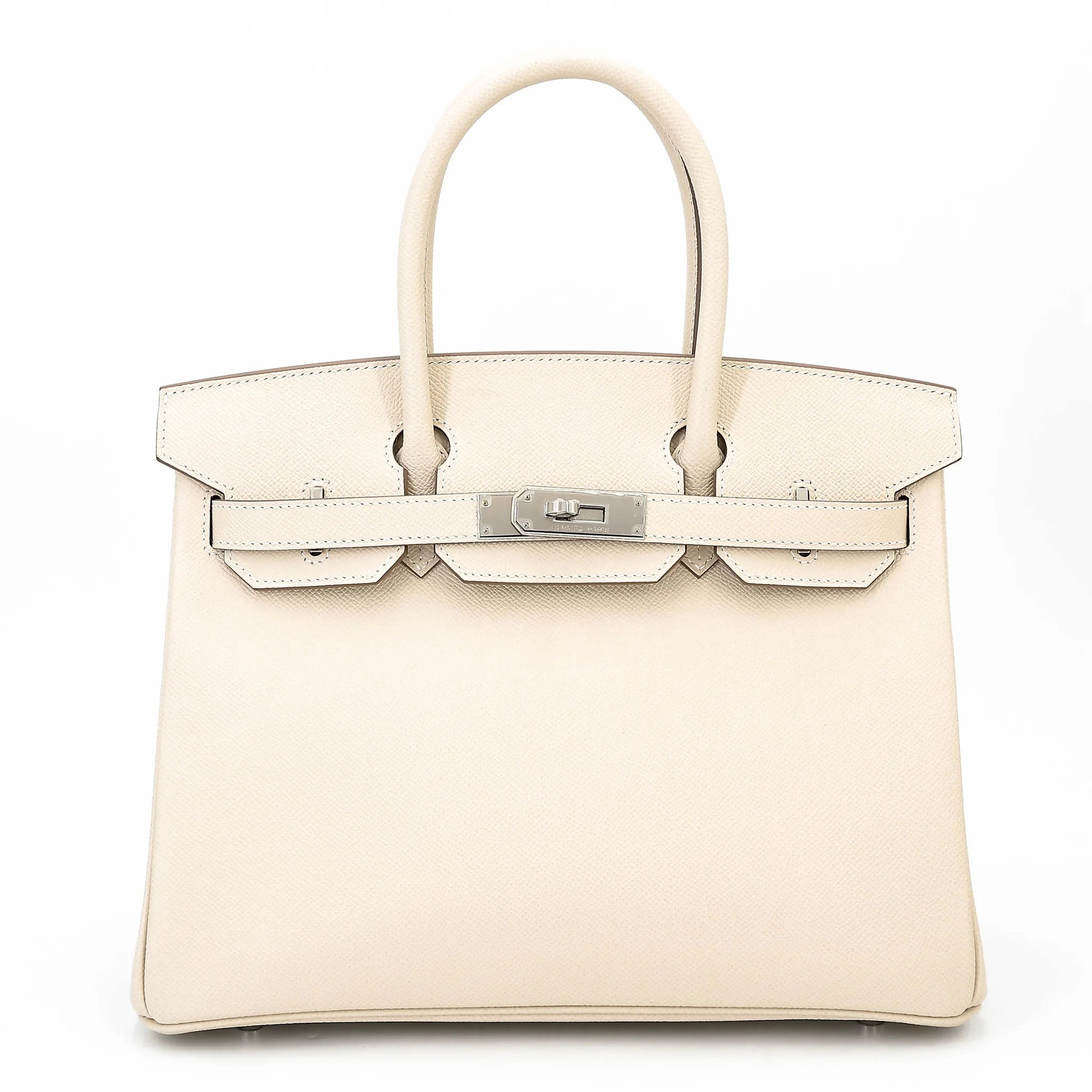 Brand New ( Rank N ) HERMÈS Birkin 30 Craie (10) Epsom Palladium hardware K (2025)