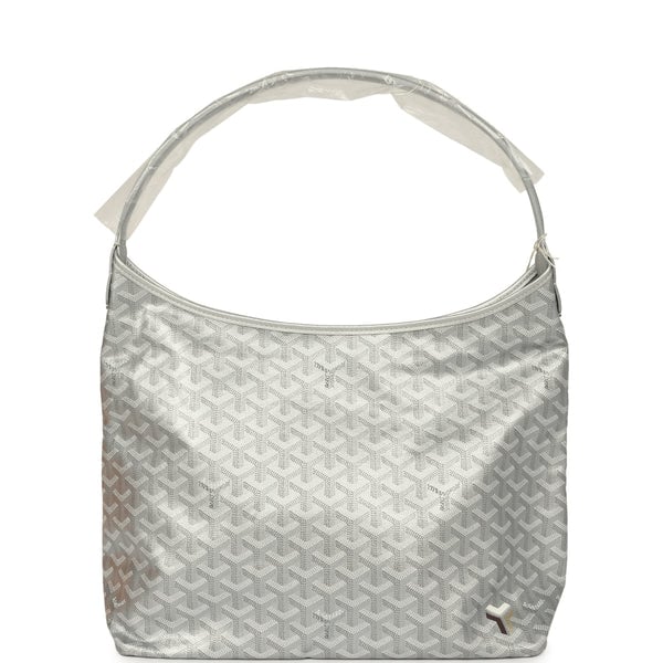 Goyard Goyard Goyardine Silver Metallic Boheme Hobo Palladium Hardware