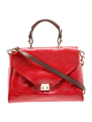 Patent Leather Top Handle Bag