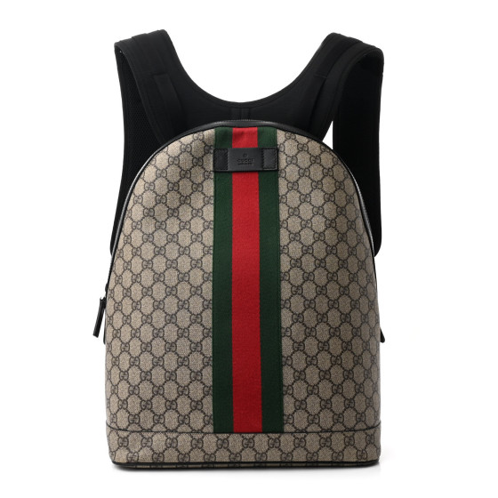 Gucci GG Supreme Monogram Web Dome Backpack Black