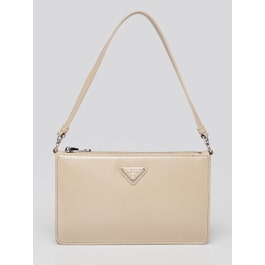 Prada Desert Beige Spazzolato Leather Mini Shoulder Bag