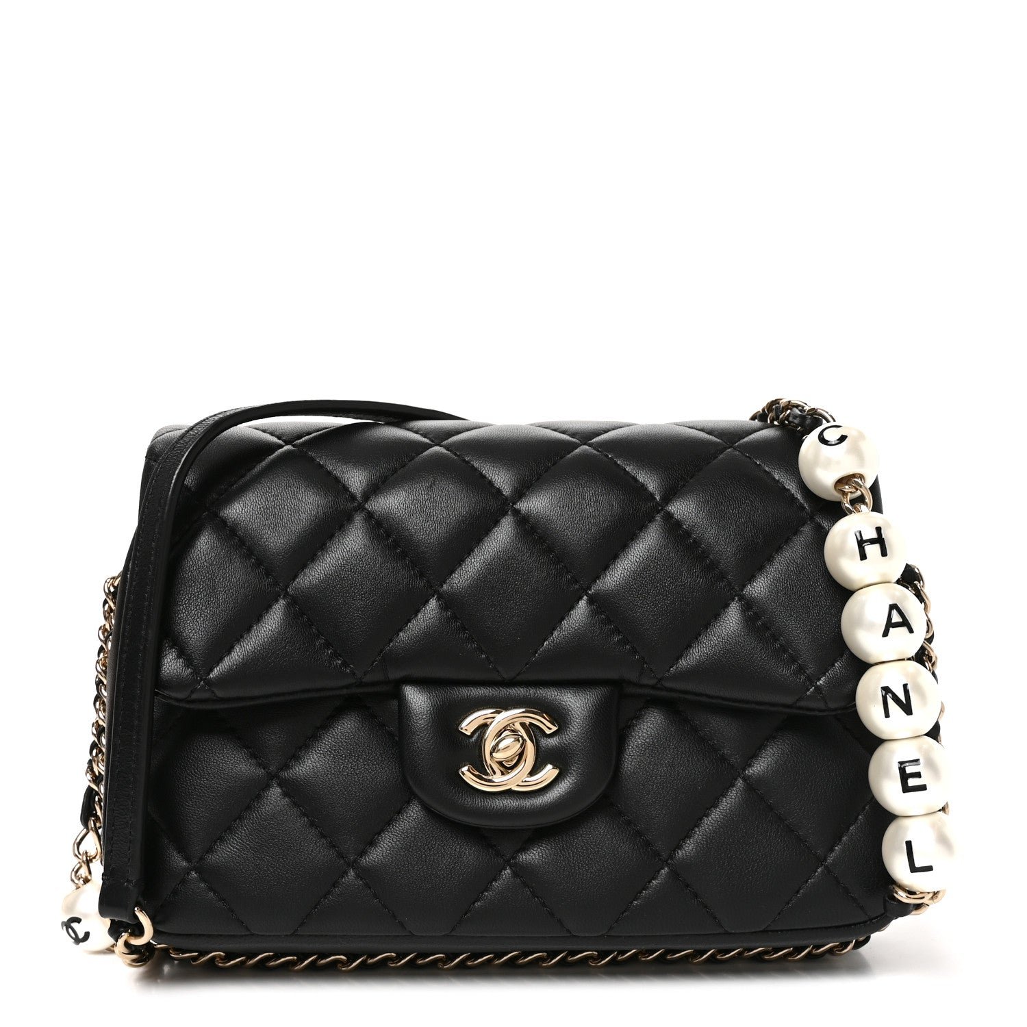 Chanel Lambskin Quilted Small My Precious Flap Black