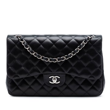 Jumbo Classic Lambskin Double Flap