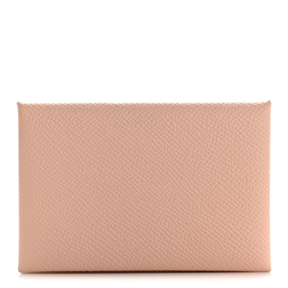 Hermes Epsom Calvi Card Case Rose Eglantine