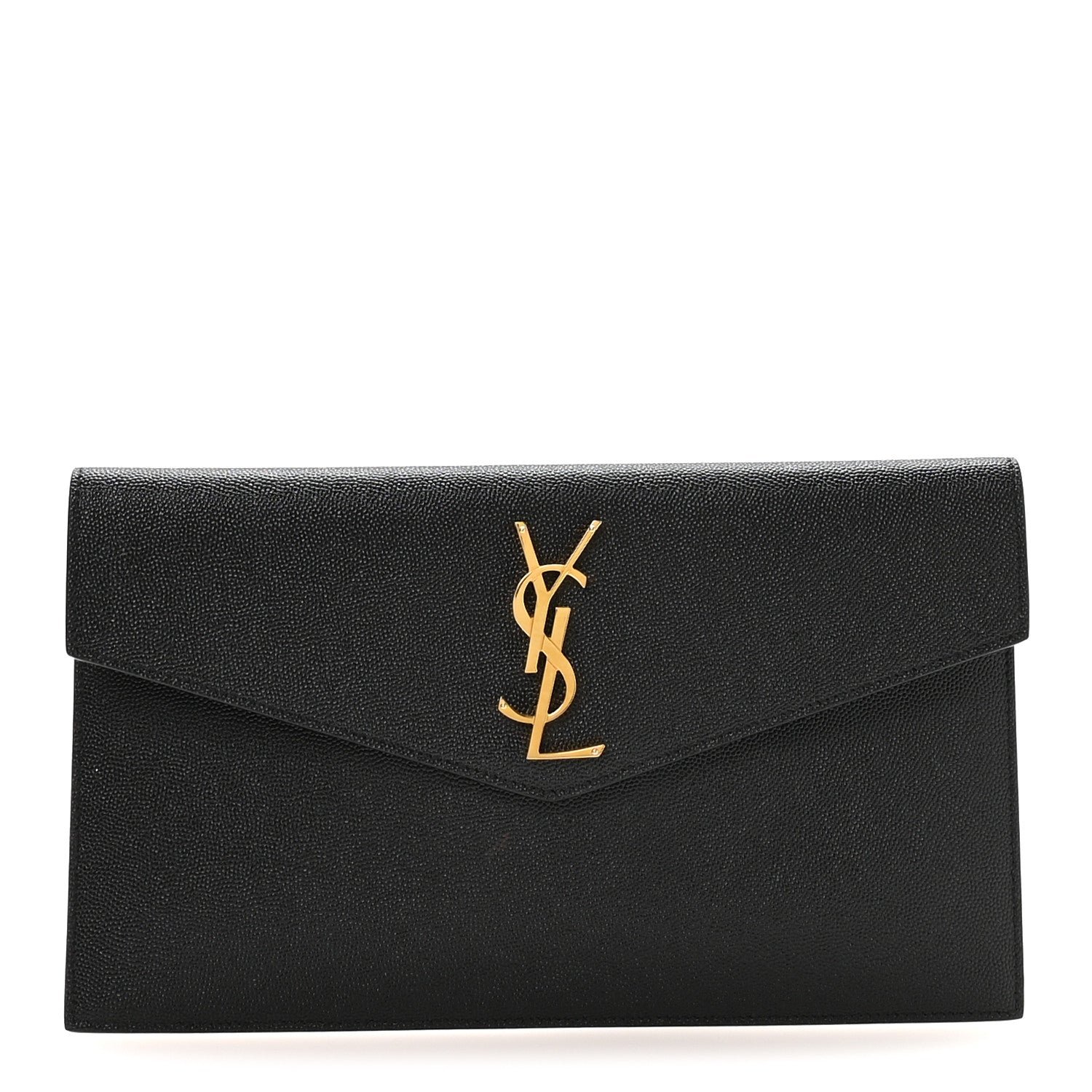 Saint Laurent Grain De Poudre Uptown Pouch Black