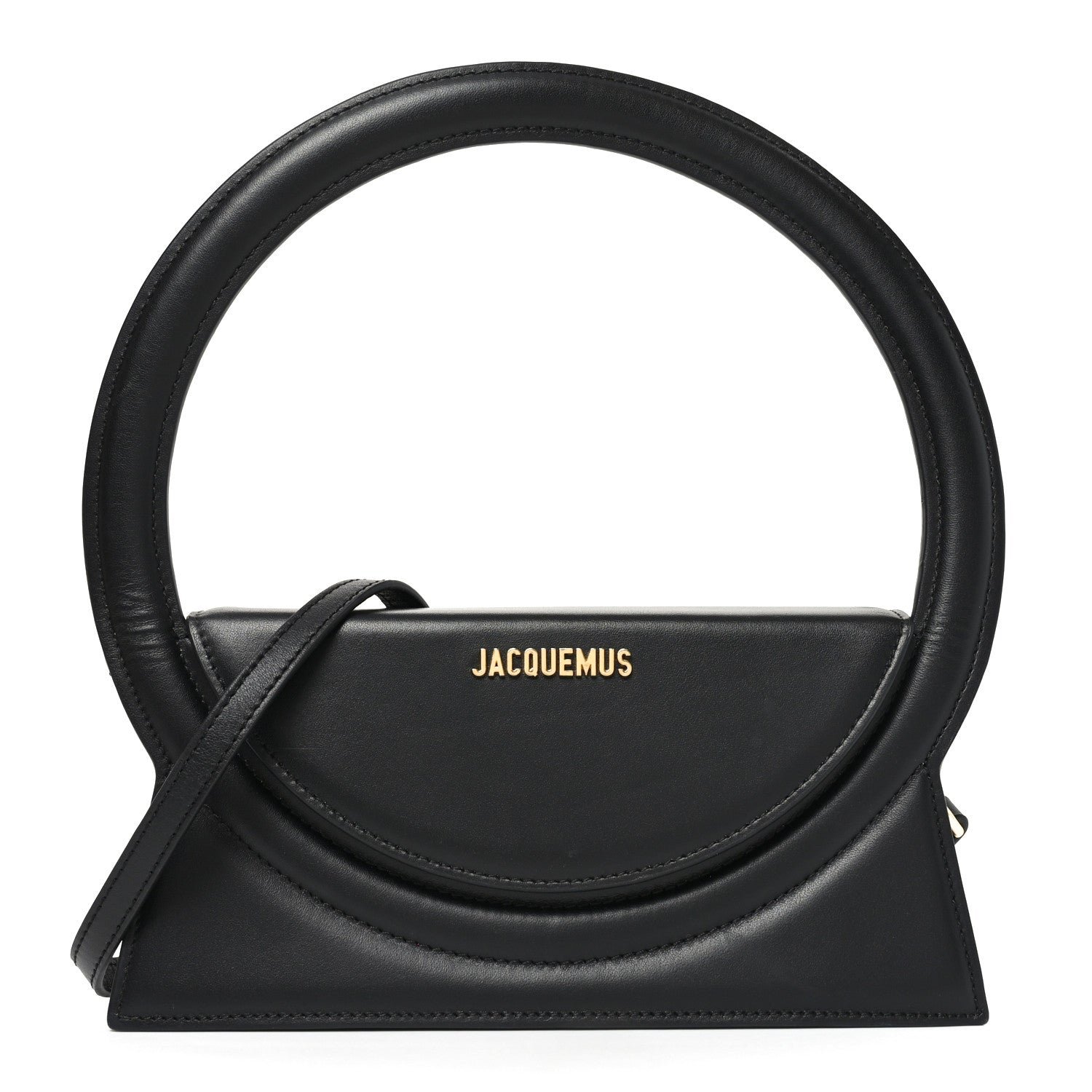 Jacquemus Smooth Calfskin Le Sac Rond Black
