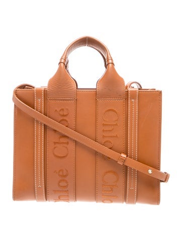 Chloe Leather Woody Tote Small