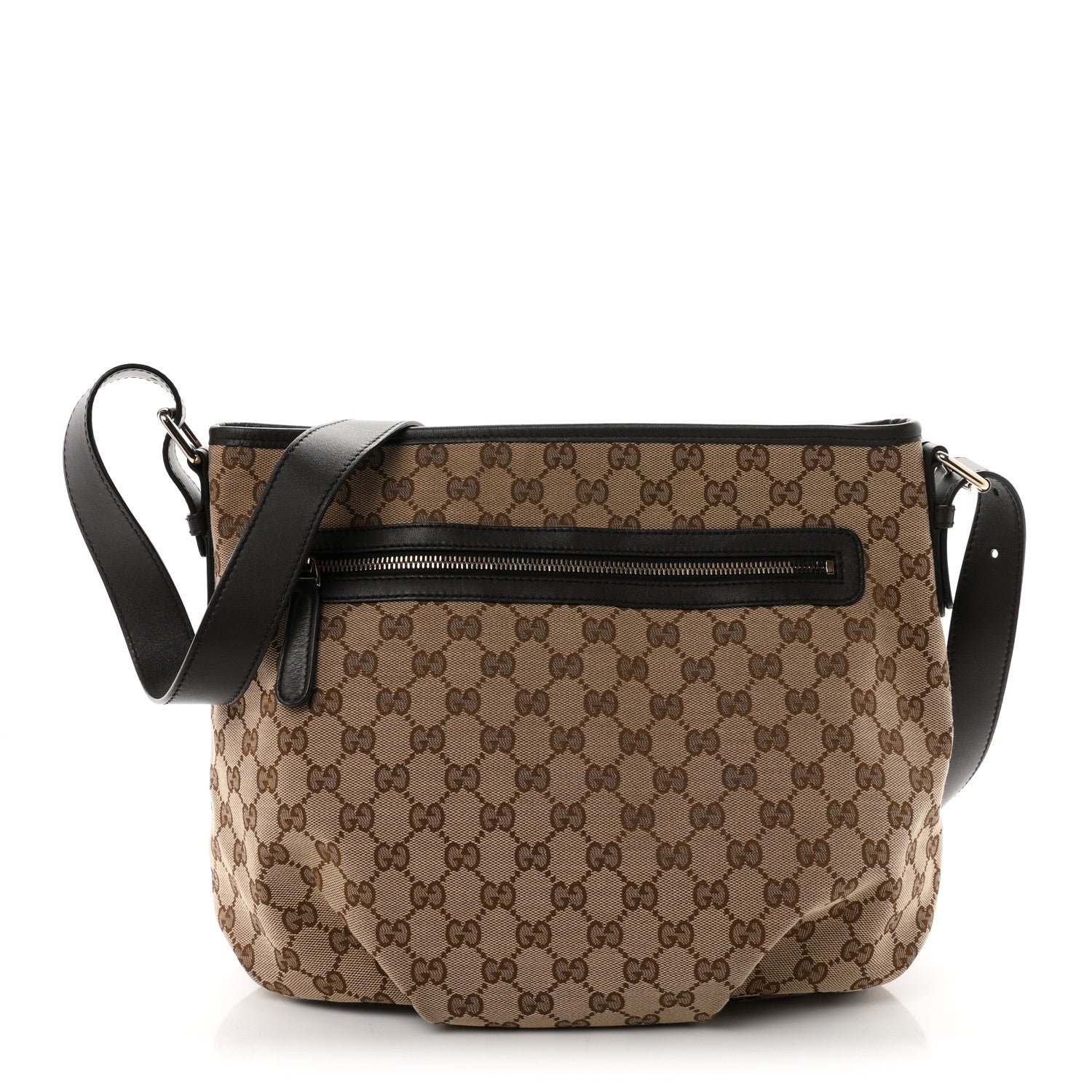 Gucci Monogram Messenger Bag Dark Brown