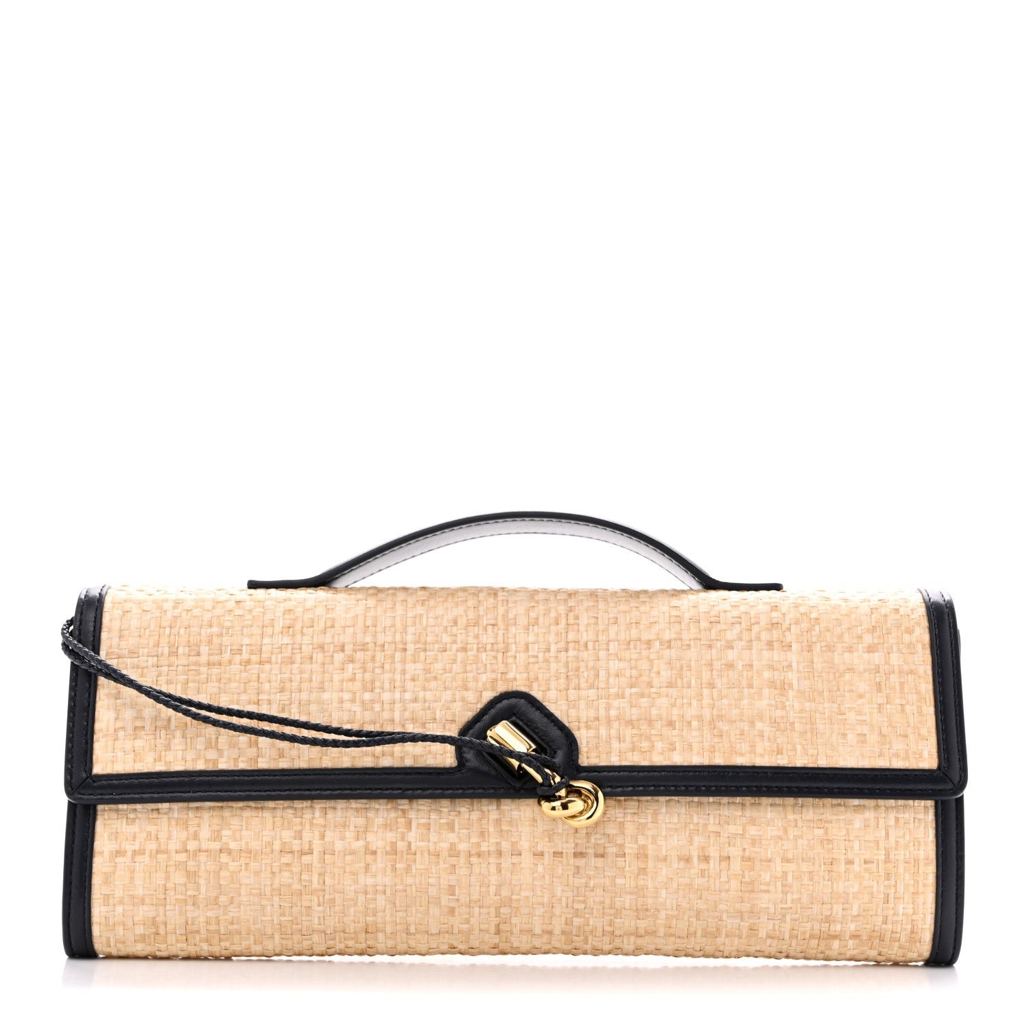 Bottega Veneta Suede Intrecciato Long Andiamo Top Handle Natural Midnight