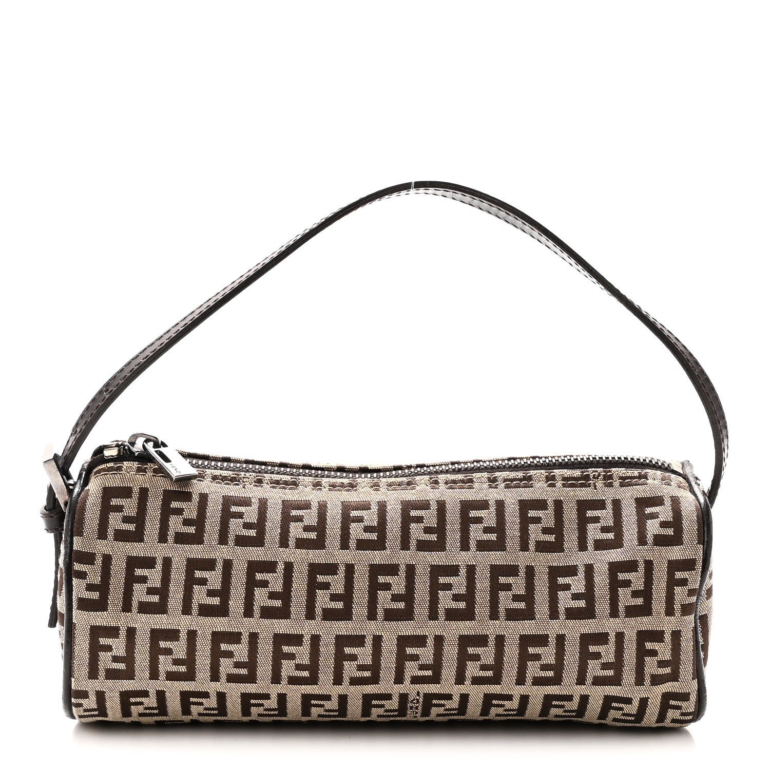 Fendi Zucchino Pochette Dark Brown