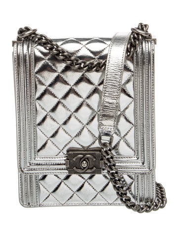 Metallic  North/South Boy Bag