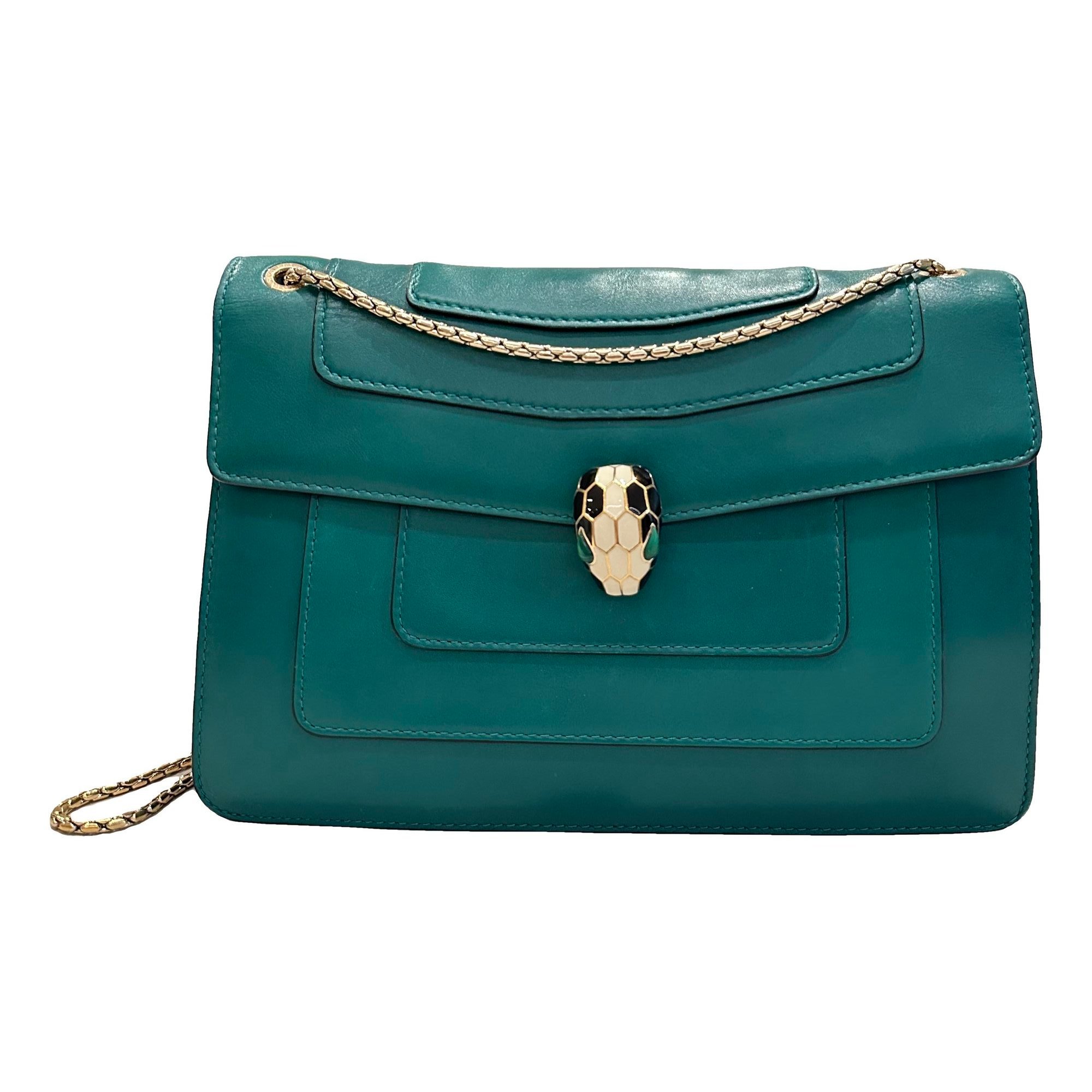Serpenti leather handbag