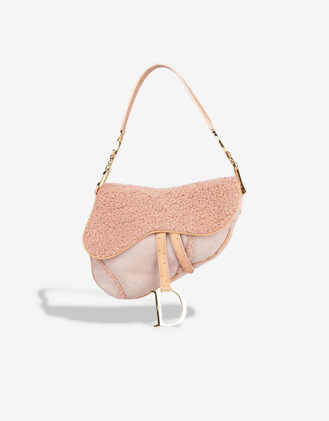 
		Saddle Medium Shearling / Suede / Ostrich Pink    