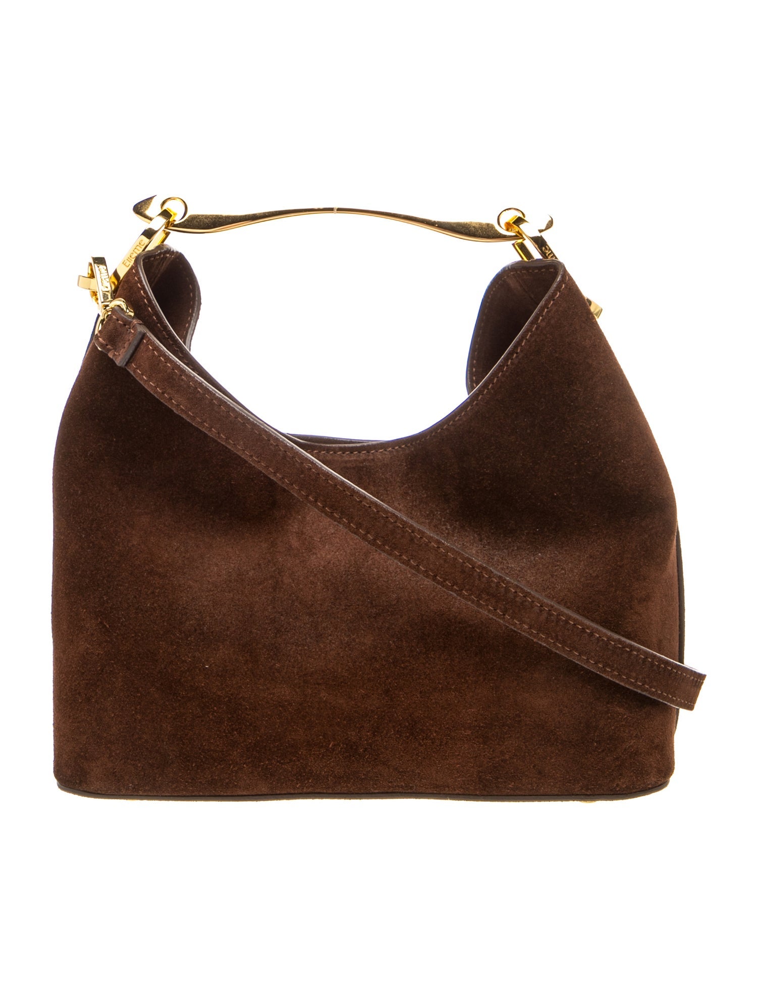 Suede Top Handle Bag