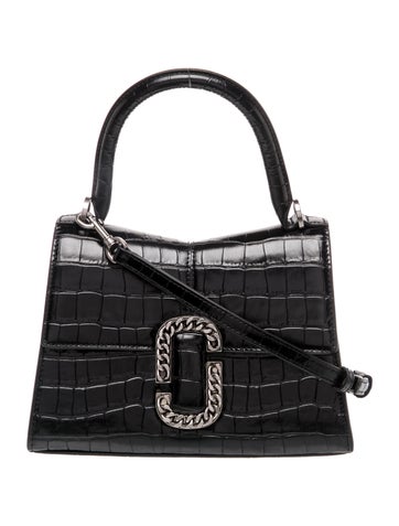 Marc Jacobs Embossed Leather Top Handle Bag
