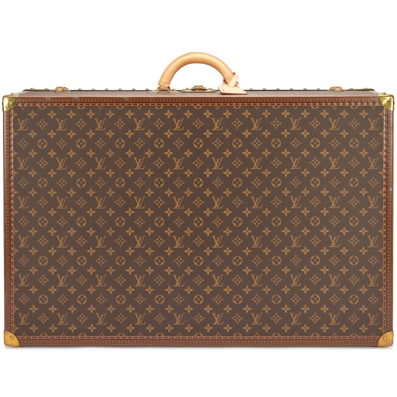 Louis Vuitton Monogram Alzer 75 Trunk Brass Hardware, 2010s