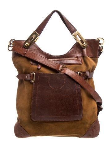 Balenciaga Suede Suede/Leather Crossbody Bag